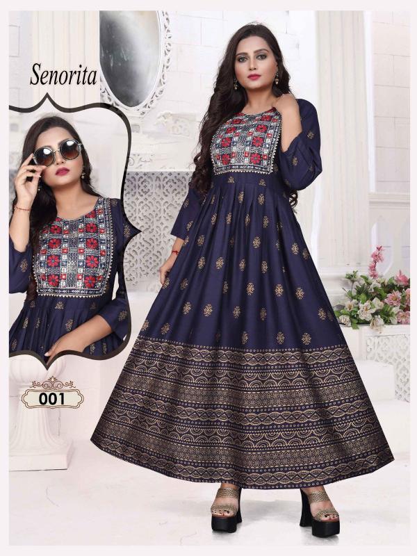 Ft Senorita Vol 1 Rayon Designer Exclusive Kurti Collection